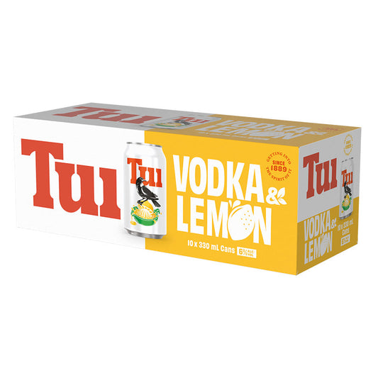 Tui Vodka & Lemon 6% 330ml 10pks