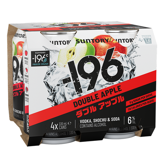 Suntory -196 Double Apple 330ml 4pk cans