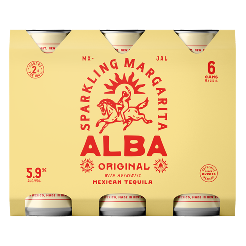 Alba Sparkling Margarita 5.9% 250ml 6 Pack Cans