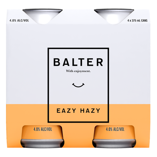 Balter Easy Hazy 5% 375ml 4 pack cans