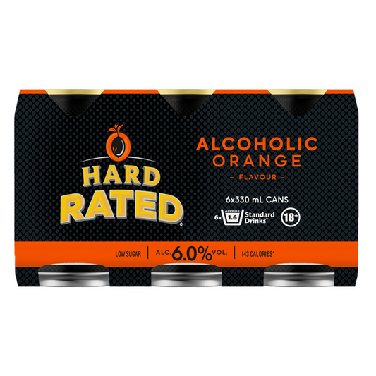 Hard Rated Alcoholic Orange Cans 6pk