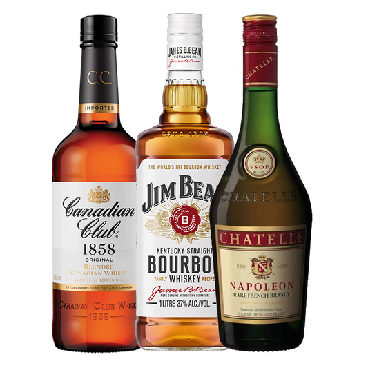 Jim Beam, Canadian Club, Chatelle 1L. Any Two For $99